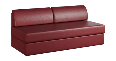 MARIANA S OPĚRKOU rošt, válenda celočalouněná, koženka HOLY CE 2 - koženka malinová